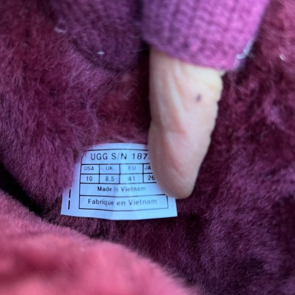 UGG Bailey Button Shearling Below Knee Fuschia Boots, 10, Button up sides, NWOB - Picture 4 of 13